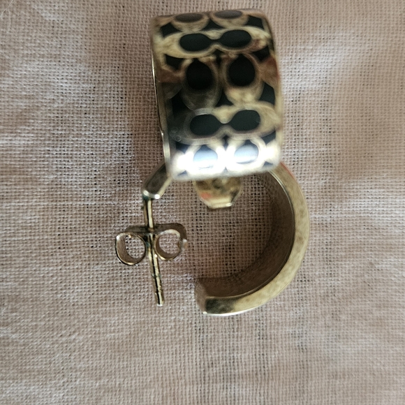 Coach Gold and Black Earrings - Picture 2 of 4